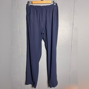 LULULEMON Navy Blue Track Pants Reflective Nylon, Spandex Size Men's Medium